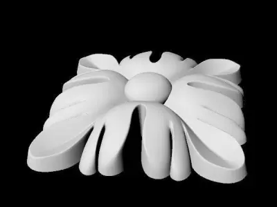 Central decor ornament for furniture 3D model 74