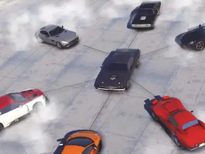 8 Fast Cars Pack Unity Assets 3D model