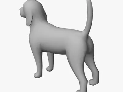 Low Poly Beagle dog Low-poly 3D model