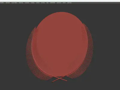  Ghidini 1961 Sunset Medium Mirror in Brass by Nika Zupanc Low-poly 3D model