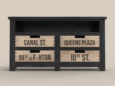 3D model of vintage and industrial style furniture 3D model