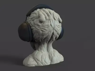 Alien headphone holder home decoration 3D print model