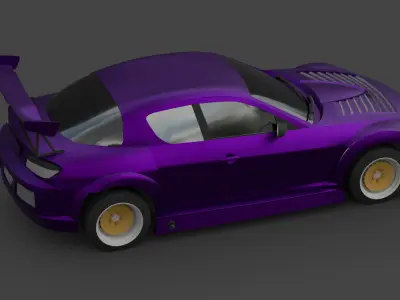 Mazda RX-8 3D Model  High-Quality Detailed Design Low-poly 3D model
