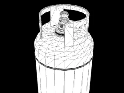 Propane Gas Cylinder 2 PBR Low-poly 3D model