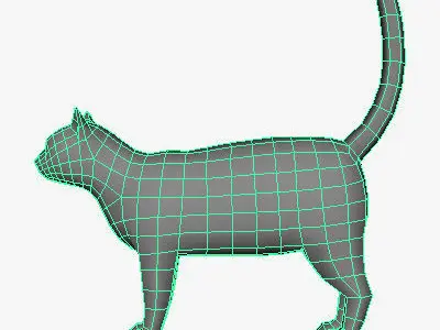 Low Poly Cat Low-poly 3D model purchase