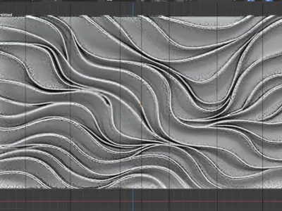 3D Wall Panel mural decor set relief stl 02 3D model
