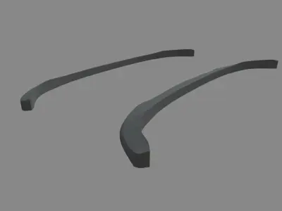 Front Bumper Lip Car 02 Low-poly 3D model