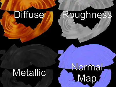 Realistic D Croissant Model Pack Low-poly 3D model