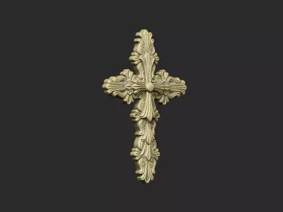 Cross luxury gothic design queen princess 3D print model