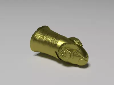 Achaemenid Ram Rhyton Low-poly 3D model