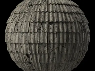 Roof Tile Materials 52- Concrete Roofing by Sbsar generator Texture