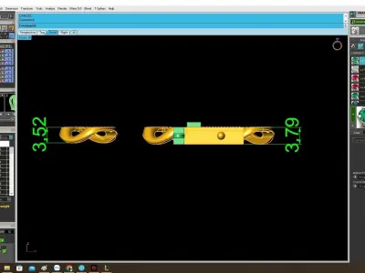 Luxury Cuban Link Bracelet for Jewelry 4134 3D print model