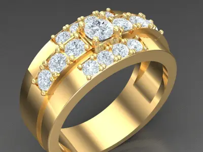 Luxury Men Rings Designs 4MR030 3D print model