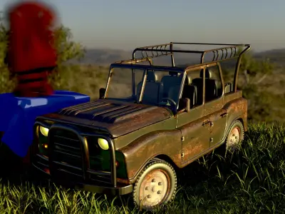 Old jeep 3D model