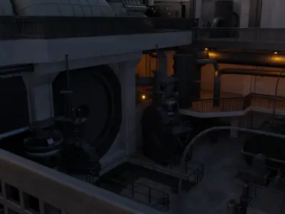 1920s Power plant turbine hall 3D model