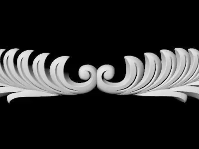Central decor ornament for furniture 3D model 224