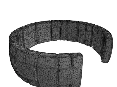 Modern Metal Bracelet Watch Band Low-poly 3D model