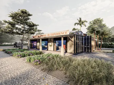 Cafe and VR Gaming Center 3D model