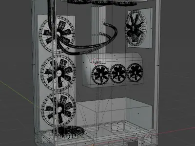 Computer Low-poly 3D model