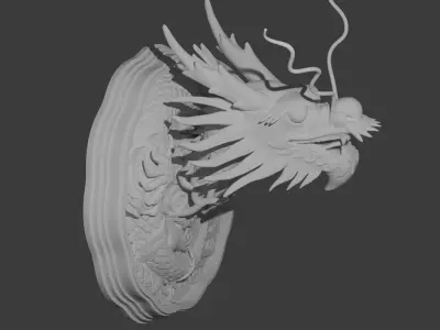 Majestic Dragon Wall Mount 3D print model