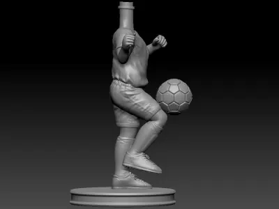 3D Printable Football Kid Bubble Head 3D print model