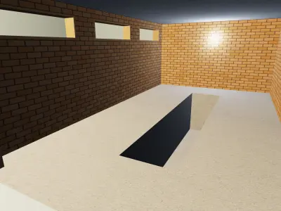 Garage interior Low-poly 3D model