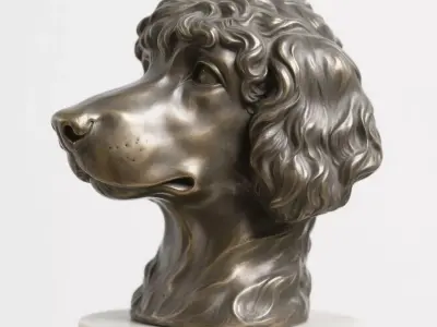 Dog sculpture 3D print model