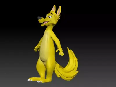 Fox cartoon - Updated Version  3D model