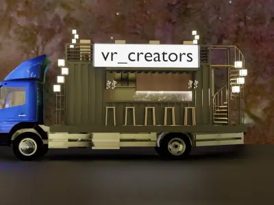 truck cafe  Free 3D model