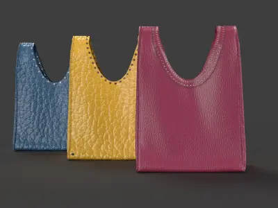 cowhide handbag 3D model
