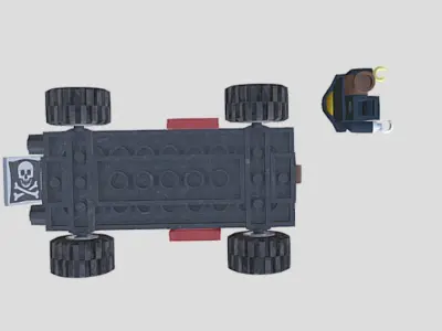 Captain Redbeard from Lego Racers 1999 game Free low-poly 3D model