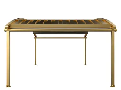 Motorized Pergola 4 brass furniture matte 3D model