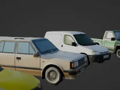 Low Poly Cars Low-poly 3D model