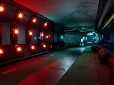 Sci-Fi Environment Low-poly 3D model