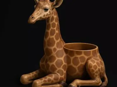 Serenity Giraffe Showpiece Holder 3D print model