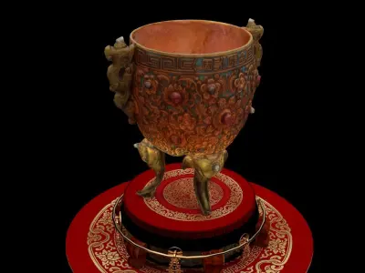 Chinese  golden treasure cup  3D model