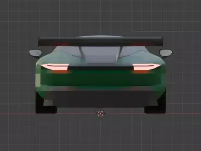Aston Martin Vulcan Low Poly Model Low-poly 3D model