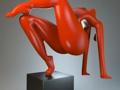 Sculpture acrobatic stunt 3D model