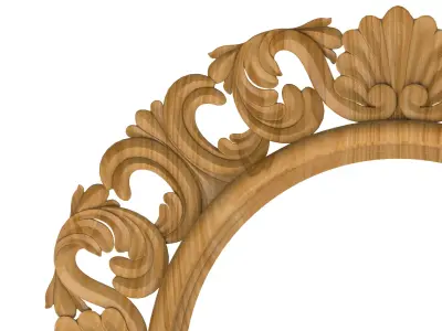 Carved picture frame STL 3D model 75