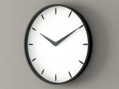 Realistic wall clocks 21-24 3D model