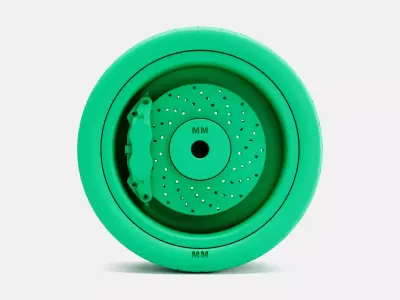 20x10 Rotiform QLB Wheel Hoosier Track Attack Pro Tire 3D print model