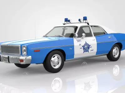 Plymouth Fury Police 1977 3D model