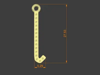 Diamond L Pendant Gold Silver Platinum Luxury Jewelry 3D print model