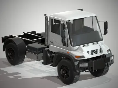 Mercedes Benz Unimog U500 Chassis Low-poly 3D model