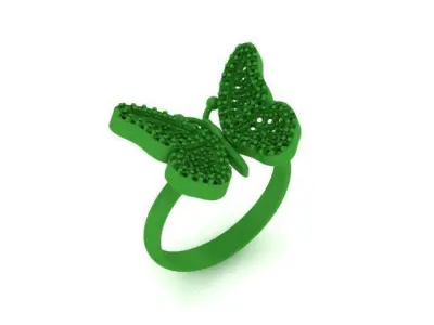 butterfly fashion ring 3D print model