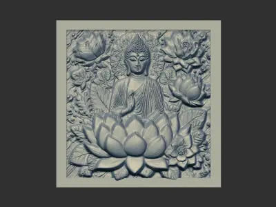 Buddha wall decor  3D print model