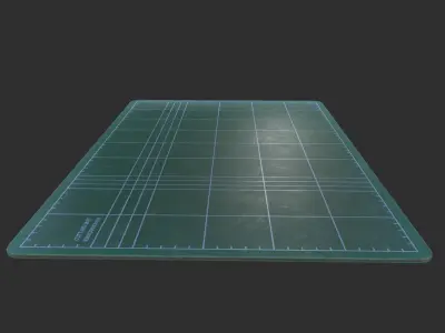 Arts and Crafts Cutting Mat  Low-poly 3D model