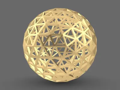 Geodesic Sphere Frame frequency 4 3D model