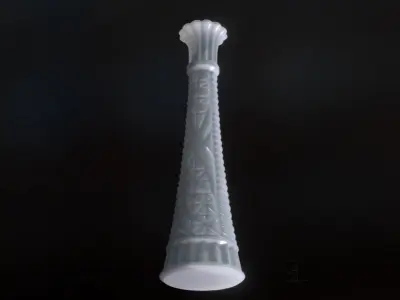 3D Printable Vintage Milk Glass Flower Vase 3D print model
