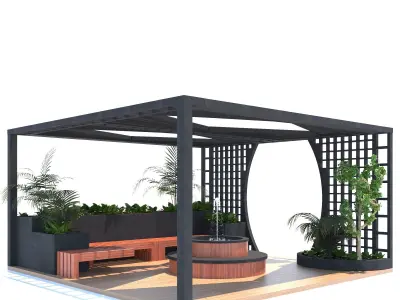 Roof  garden  Free 3D model